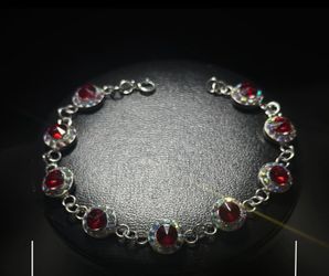 Pulsera De Plata Con Cristal