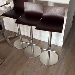 Set Of Three High Counter Chairs