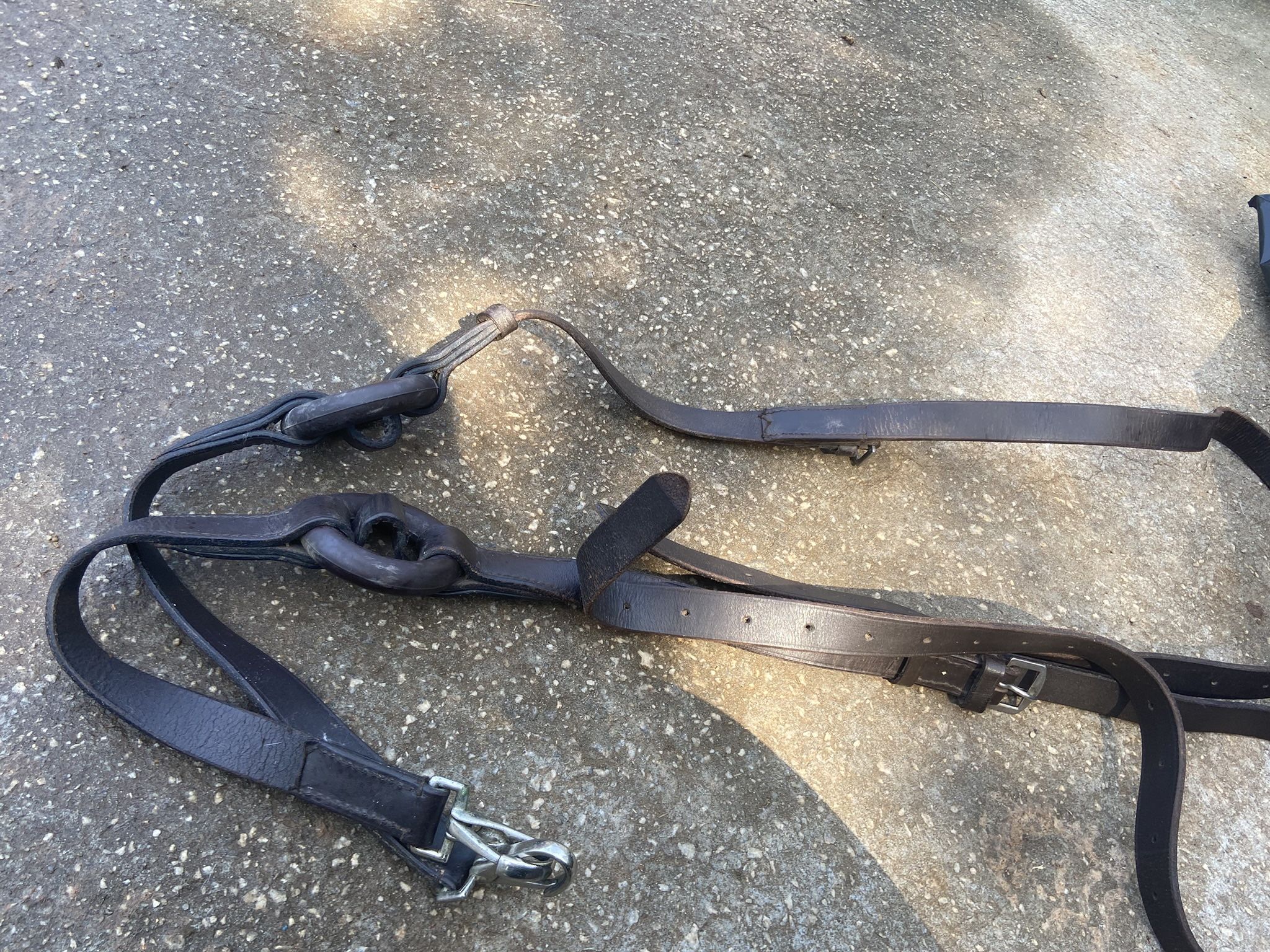 Leather Side Reins With Rubber Donut