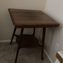 Antique Solid Oak Bedroom Table