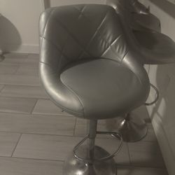4 Silver Bar Stools NEED GONE TODAY
