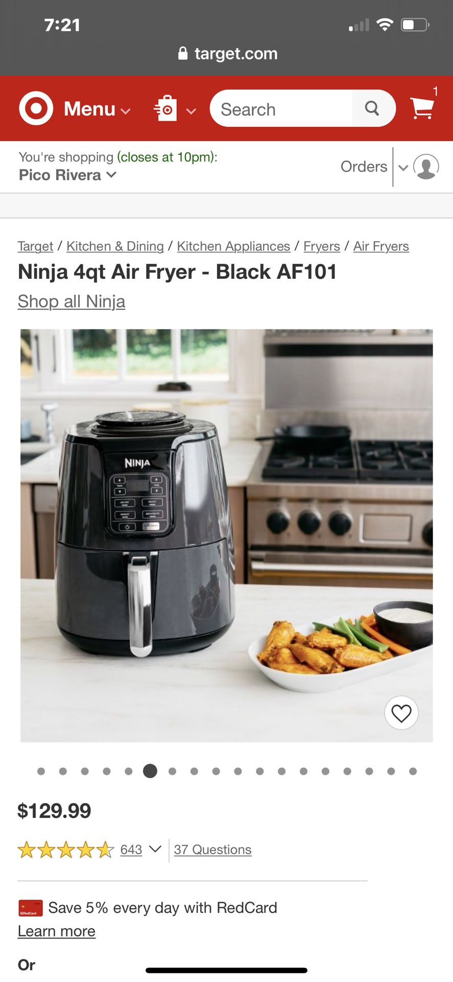 AF100 Ninja Air Fryer 4 Qt for Sale in Jacksonville, FL - OfferUp