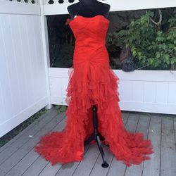 Jovani Sz 0 Red Evening Party Cocktail Prom Sweet Sixteen Dress 