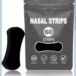Nasal Strips for Snoring(60 Count),Nose Strips for Breathing,Snoring Solution,Nose Strips,Breath Strips,Nose Opener for Breathing Sleep,Oil & Sweat Pr