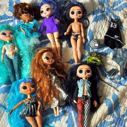 Lol Rainbow Surprise Dolls Total Of Seven Plus Some DollClothes$6 Each