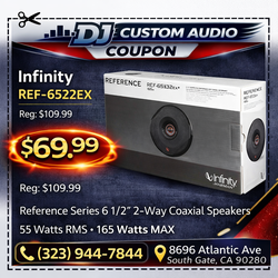 Infinity Reference Car Speakers 1-Set 6 1/2" 2-Way Coaxial Speaker System 165 Watts REF-6532EX 🚨 Payment Options Available 🚨 No Credit Needed 🚨