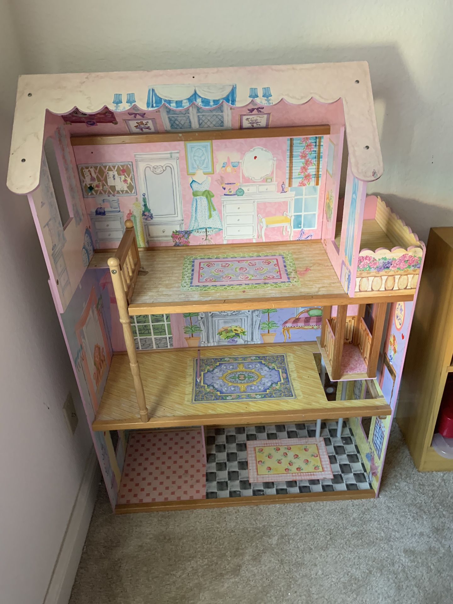 Doll house with stuff