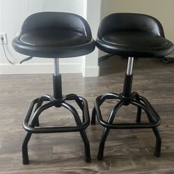 2 Black Bar Stools 