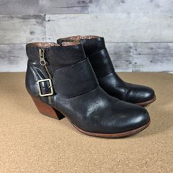 Kork Ease Black Leather Booties