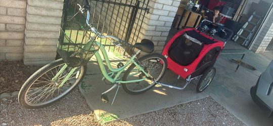 bike and dog wagon