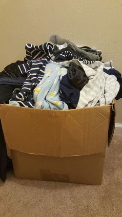 Huge box of baby clothes all sizes