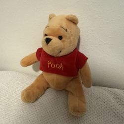 Winnie The Pooh Beanbag Plush Disney Store Genuine Original Authentic 8”
