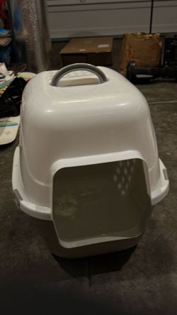 Covered Cat Litter Box with Lid – $8 OBO