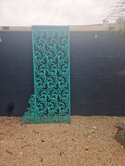 2 Wrought Iron Panels Circa 1970's 28" X 75: