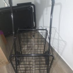 Grocery Shopping Cart with 360° Rolling Swivel