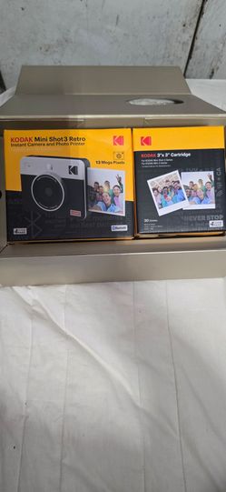 KODAK MlNI  SHOT  3 RETRO  INSTANT  CAMERA  AND  FOTO   PRINTER