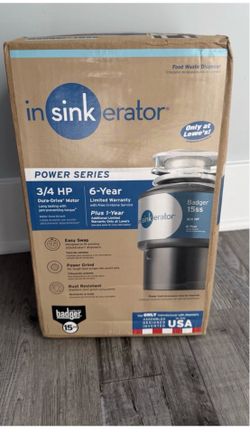 InSinkErator Badger 15SS 3/4hp 120V Garbage Disposal
