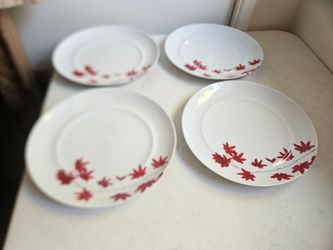 Mikasa Pure Red Porcelain Dinner Plates