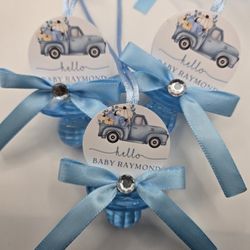 Personalized Fall Baby Shower Pacifiers Guest Favor Necklaces 
