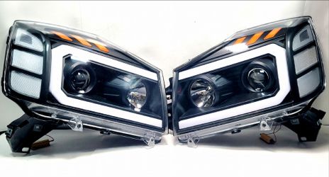 Headlights for 04-15 Titan Armada LED DRL Projector