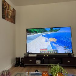 LG 75” Smart TV,  Entertainment Center And Soundbar