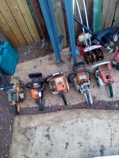 4 O Series Stihl Chainsaws All Are Good To Run.  