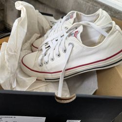 Converse White Tennis Shoes Size 7-7.5