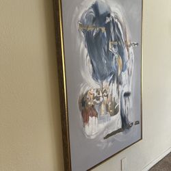 Large Modern Abstract Painting – Frame