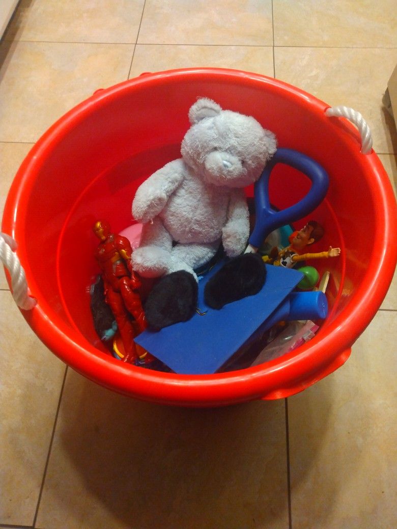 Big Bucket Of Toys!!! Free With Any Purchase