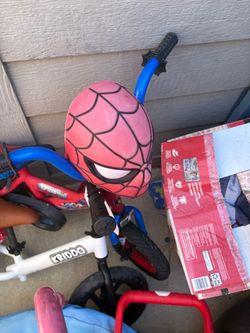 Spider-Man Kids Bike and white bike