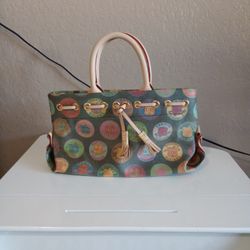 Dooney and Bourke Vintage Signature Logo Bag With Leather Trim