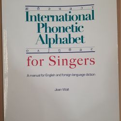 International Phonetic Alphabet For Singers 