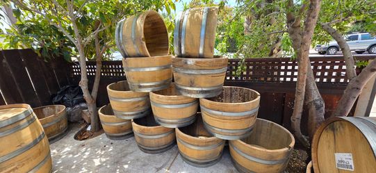 Wine Barrel Planters