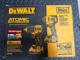 dwalt atomic 20 v max brushless 2 tool combo kit