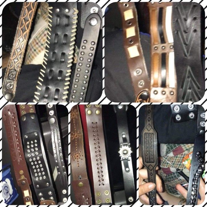 Thick Leather Bracelets 