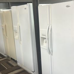 White Side By Side Refrigerator With Warranty 