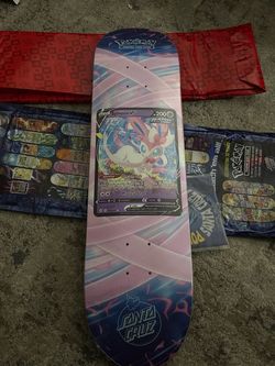 Santa Cruz x Pokémon Sylveon V Skateboard Deck