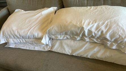 Nice Comfortable Bed White Pillow With Covers! New!