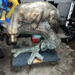 Bronze Jaguar Statue 