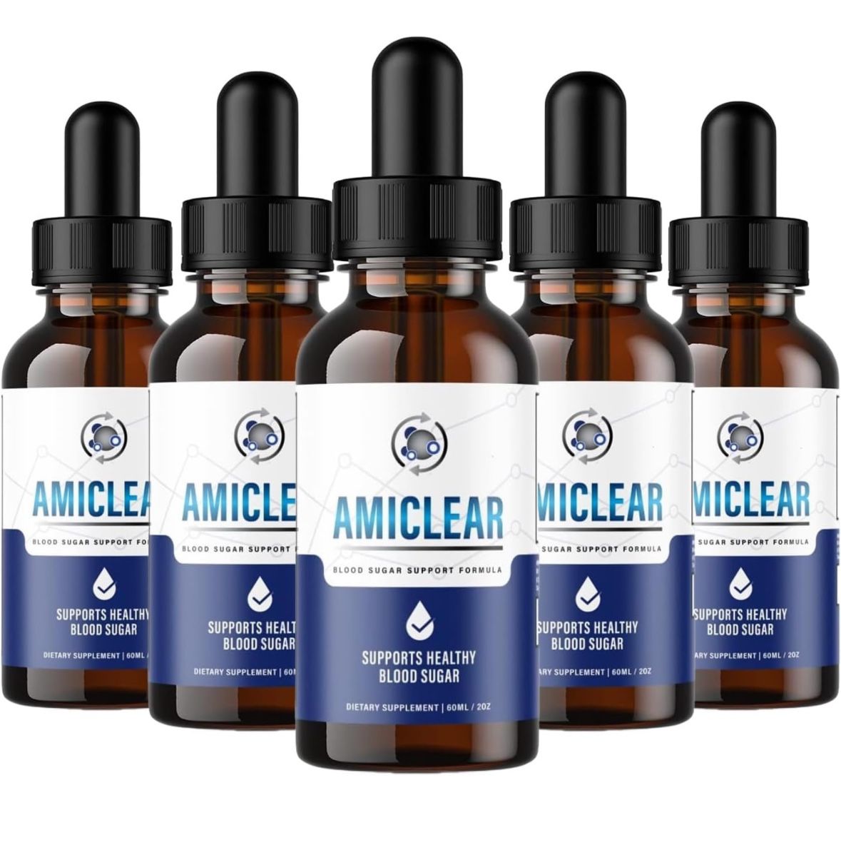 Amiclear Healthy Blood Sugar Support Supplement,Amiclear Drops, Advanced Formula Ami Clear Drops,Supports Healthy Function(5 Pack)