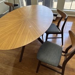 Walnut Veneer Kitchen Table