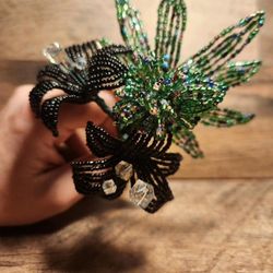 French Beaded Fantasy Flowers ~ Cannabonsai ~ ☆On Etsy☆