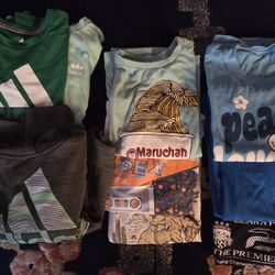 👕 Boys Clothes Lot – 9 Shirts + 1 Sweater (Sizes 7–11) 👕