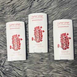 Three (3) FULL SIZE Native Sweet Cinnamon Heart Deodorant