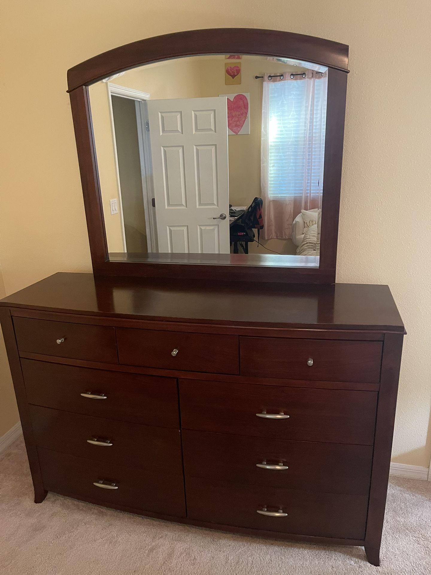 Queen Bed and Dresser 