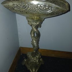 Stunning Vtg Silverplate Centerpiece Compote Tazza GRAPES Vine Empire Regency