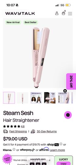 Steam Sesh Hair Straightener 