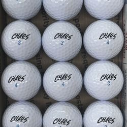 12 Wilson Chaos Golf Balls 5/4a Lot D331