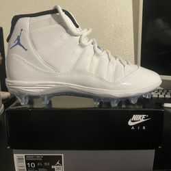 Jordan 11  Football Cleats “Colombian Blue” (Light Blue)