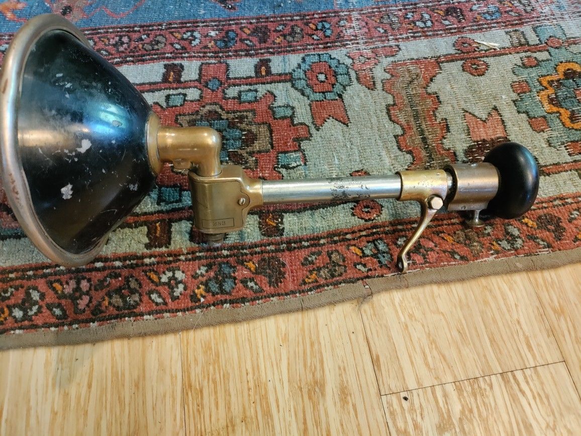 Antique 1920s Accessory Articulating Brass Car Spotlight S.H. Thomson Mfg Co.